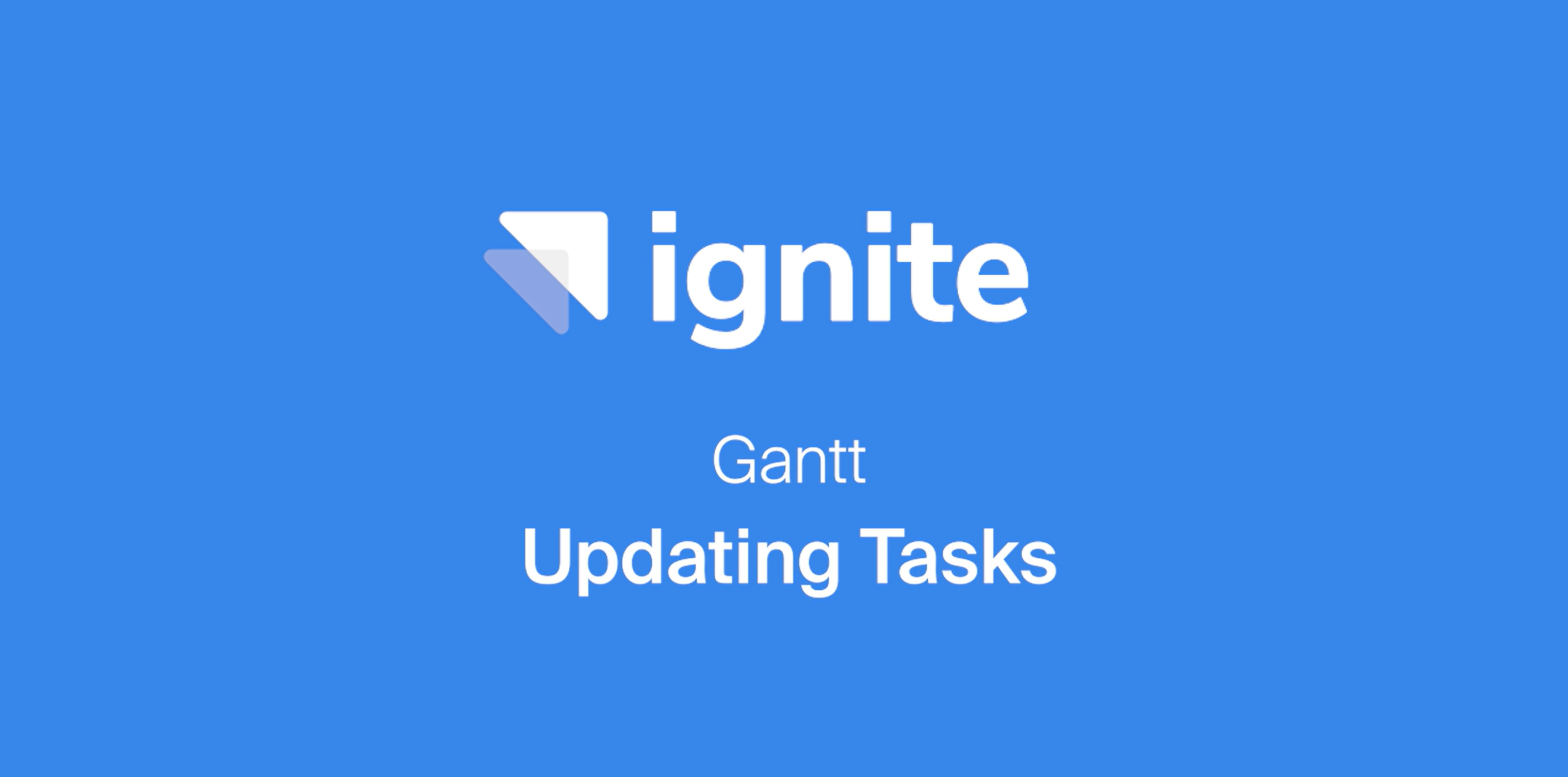 Gantt - Updating Tasks