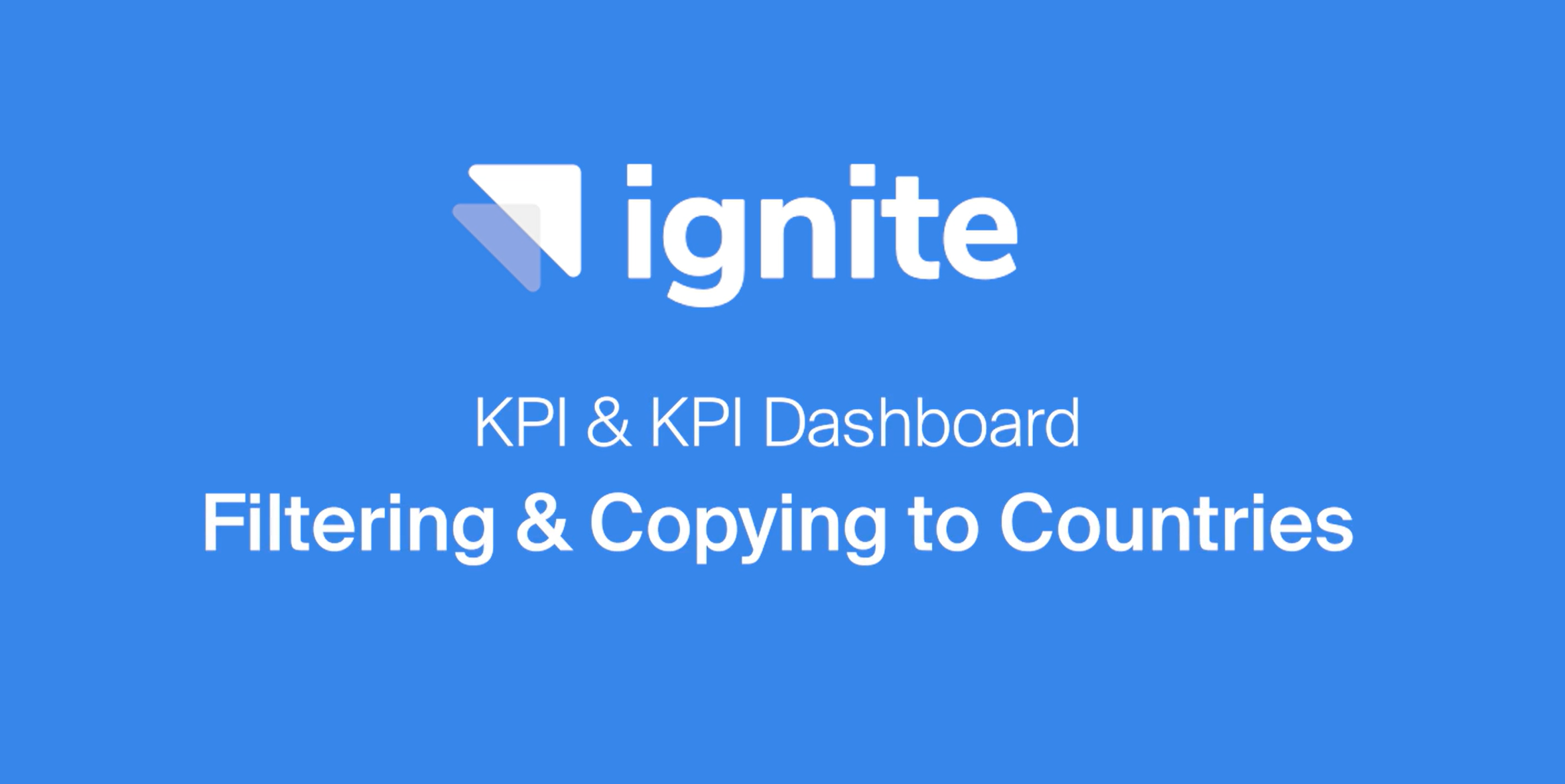 KPI - Filtering & Copy to Countries