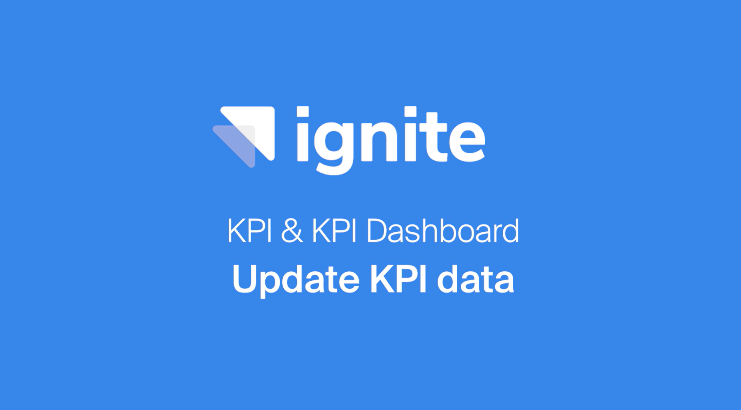 KPI - Updating KPIs